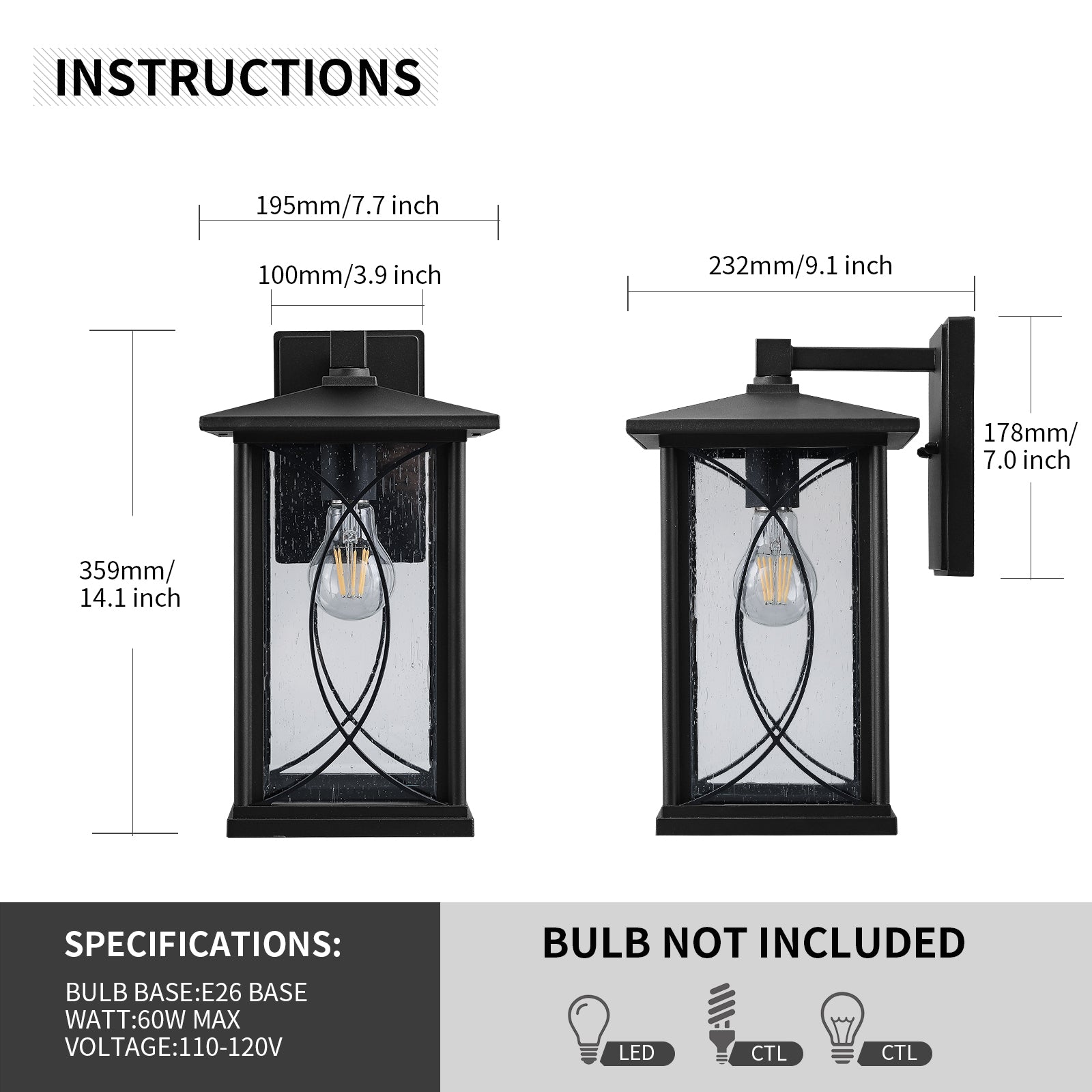 CS Outdoor Wall Light CS-002