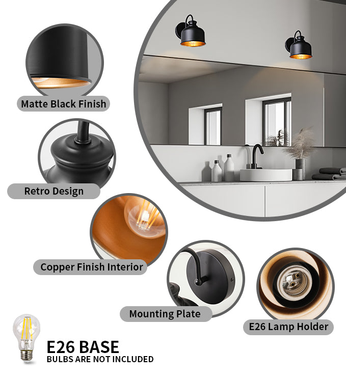 1-Light Vanity Fixture Wall Sconce