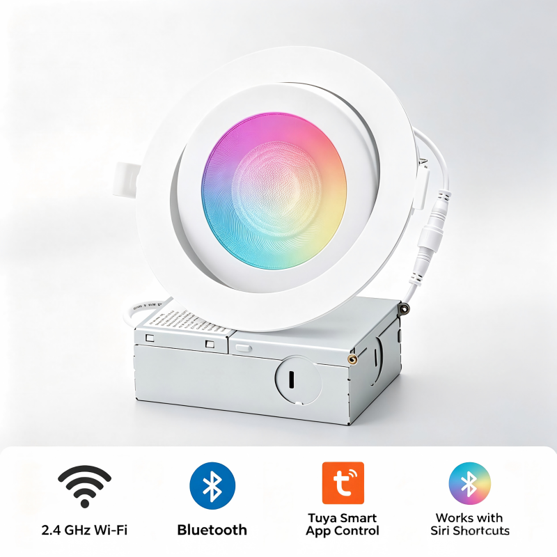Smart LED Recessed Gimbal Downlight RGB Color Changing