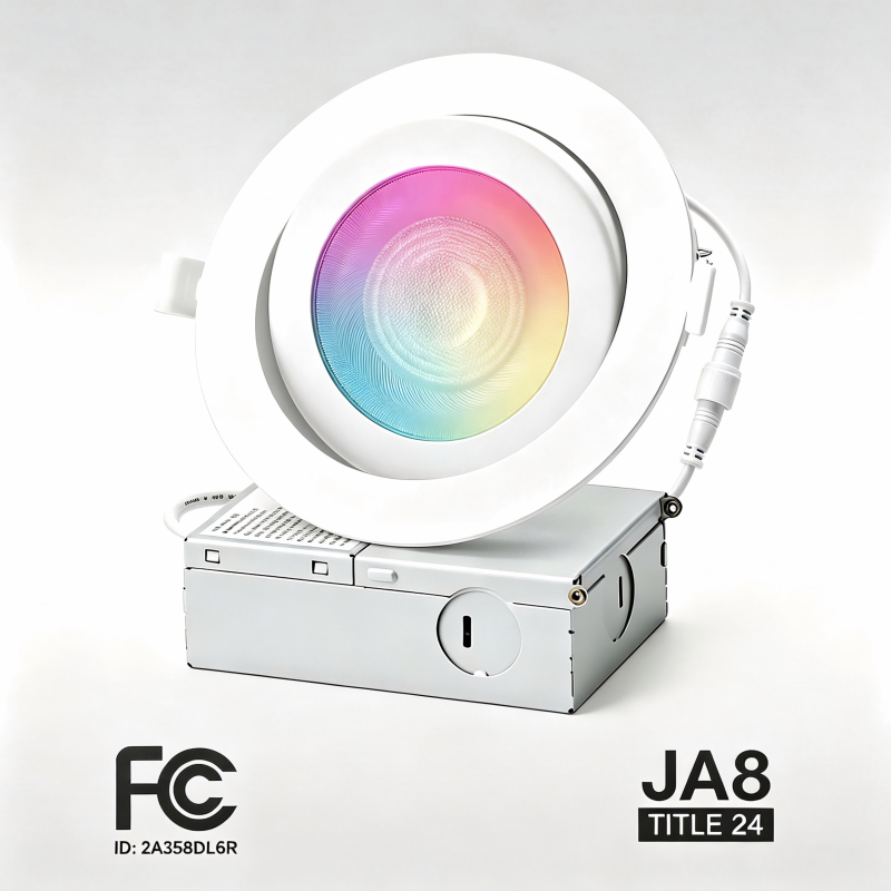 Smart LED Recessed Gimbal Downlight RGB Color Changing