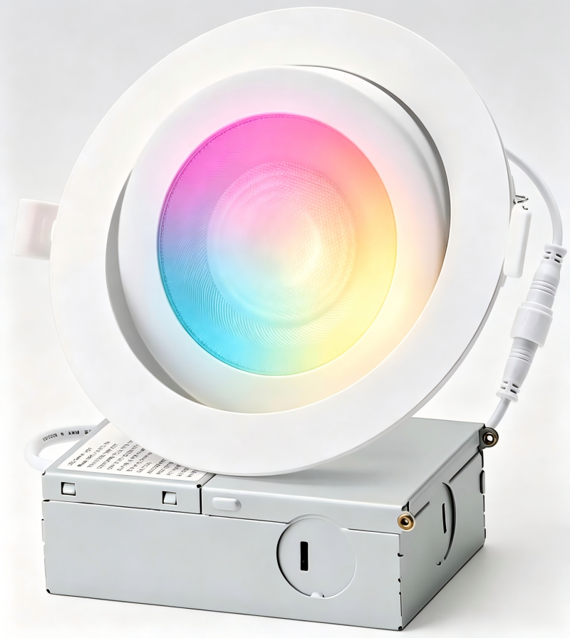 Smart LED Recessed Gimbal Downlight RGB Color Changing