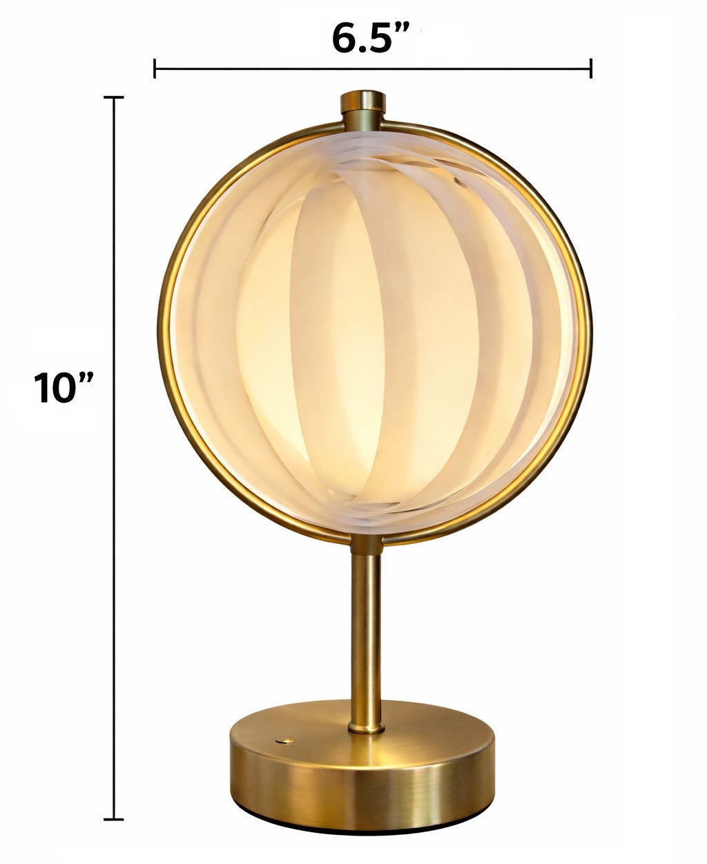 Rechargeable LED Table Lamp, Foldable Shade Design, 3000K Warm Light, Portable Cordless