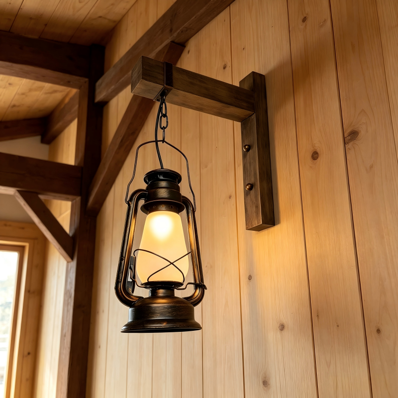 Rustic Farmhouse Wall Lamp Decorative Lighting Vintage Hanging