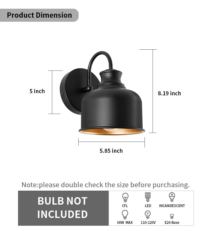 1-Light Vanity Fixture Wall Sconce
