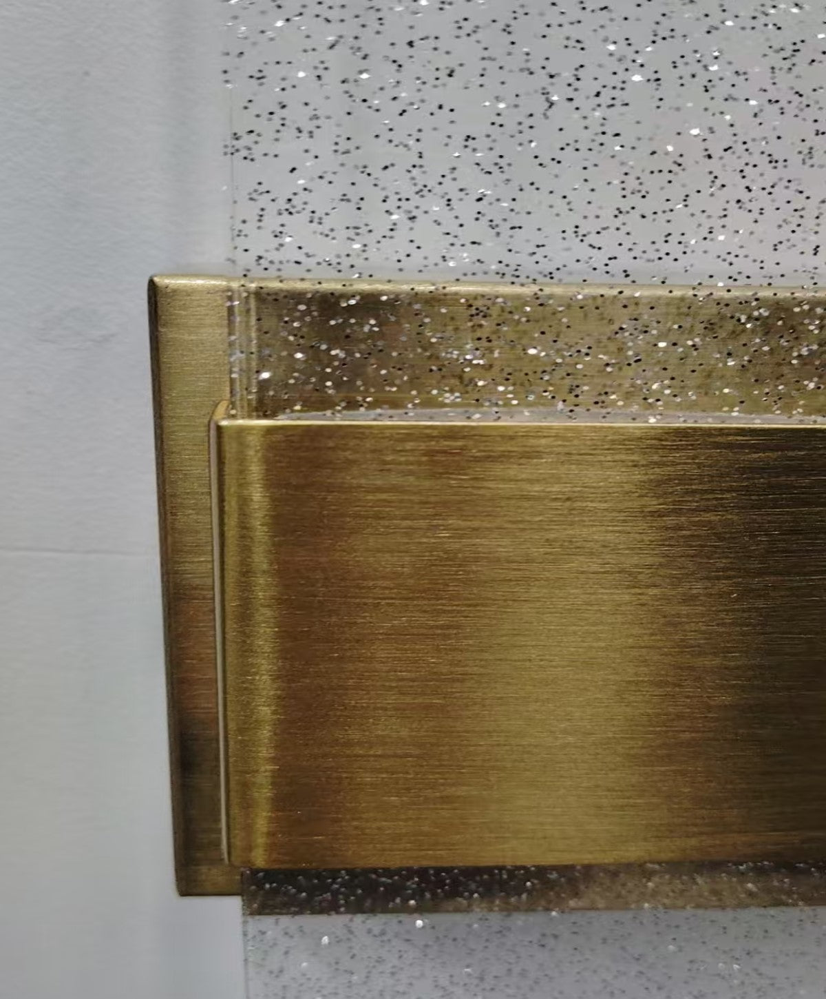 Gold &amp; Crystal Acrylic Wall Light