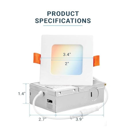 PD25301S 3" Slim Down Light Square