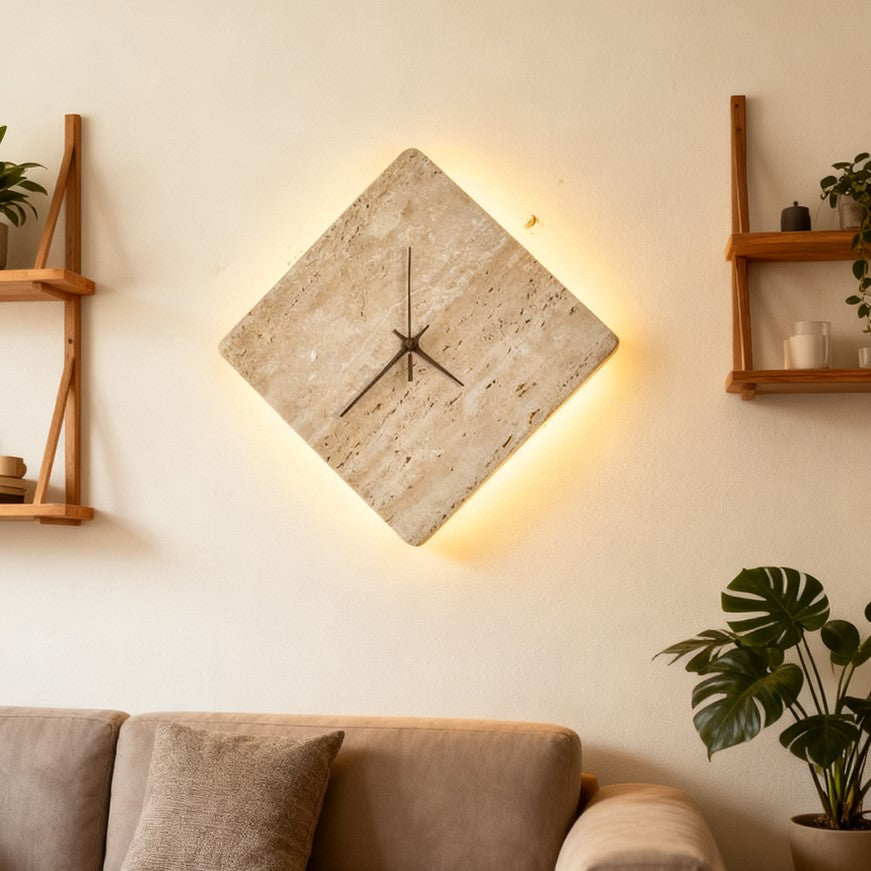 Travertine Clock