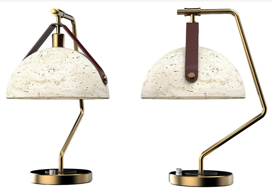 Travertine Table Lamp